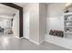 Inviting entryway with built-in bench seating and storage at 3954 Lana Ave, Davenport, FL 33897