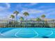 Outdoor basketball court with blue paint at 3954 Lana Ave, Davenport, FL 33897