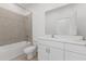 Double vanity bathroom with a shower/tub combo at 3039 Suraj Cir, Tavares, FL 32778