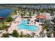 Aerial view of resort-style pool and community amenities at 4546 Narrative Ln, Kissimmee, FL 34746