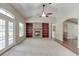 Spacious living room with fireplace and hardwood floors at 3202 Misty Morn Ct, St Cloud, FL 34771