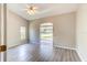Bright bedroom with vaulted ceiling, wood flooring and French doors at 3202 Misty Morn Ct, St Cloud, FL 34771