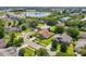 Aerial view of a quiet residential neighborhood with homes and green spaces at 9226 Longfellow Pl, Apopka, FL 32703