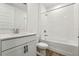 Clean bathroom with a bathtub, toilet and vanity at 2012 Rosewood Dr, Bartow, FL 33830