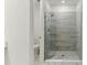 Bathroom with glass shower and toilet at 2020 Rosewood Dr, Bartow, FL 33830