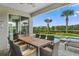Outdoor patio with seating area overlooking the pool at 7481 Marker Ave, Kissimmee, FL 34747