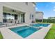 Private pool and spa with patio furniture and dining area at 7481 Marker Ave, Kissimmee, FL 34747