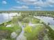 Aerial view of peninsula property with lake access at 1709 Onondaga Dr, Geneva, FL 32732