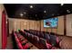 Community theater room with comfortable seating and large screen at 8951 Bismarck Palm Rd, Kissimmee, FL 34747