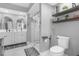Updated bathroom featuring a walk-in shower and contemporary fixtures at 322 E Central Blvd # 710, Orlando, FL 32801