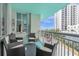 Relaxing balcony with city views and outdoor seating at 322 E Central Blvd # 710, Orlando, FL 32801
