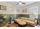 Cozy office space with a leather couch and ottoman, perfect for relaxing at 32619 View Haven Ln, Sorrento, FL 32776