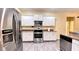 Modern kitchen featuring white cabinets and stainless steel appliances at 3060 Rambler Ave, Saint Cloud, FL 34772