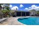 Screened patio and pool area with stamped concrete at 3060 Rambler Ave, Saint Cloud, FL 34772