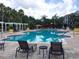 Inviting community pool with surrounding lounge chairs at 3561 Conroy Rd # 227, Orlando, FL 32839