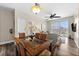 Bright dining area with wicker chairs and glass table at 8100 Princess Palm Ln # 201, Kissimmee, FL 34747