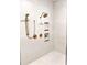 Large walk-in shower with built-in shelves at 19906 Eldorado Dr, Eustis, FL 32736