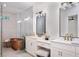 Bathroom with a copper tub and double vanity at 19906 Eldorado Dr, Eustis, FL 32736