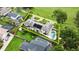 Aerial view of single Gathering home with pool and large backyard at 342 Maple Dr, Longwood, FL 32750