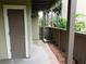 Private patio with storage and small planter area at 200 Afton Sq # 102, Altamonte Springs, FL 32714