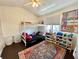 bedroom with a bunk bed and colorful rug at 122 Crown Point Cir, Longwood, FL 32779