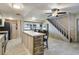 Modern kitchen with island and lake view at 1149 Shady Cove E Rd, Haines City, FL 33844