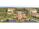 Aerial view of community with pool, clubhouse, and buildings at 8801 Worldquest Blvd # 4406, Orlando, FL 32821