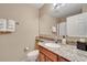 Clean bathroom with granite vanity and shower/tub combo at 8801 Worldquest Blvd # 4406, Orlando, FL 32821