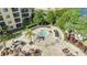 Relaxing community hot tub with surrounding patio furniture at 8801 Worldquest Blvd # 4406, Orlando, FL 32821