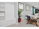 Modern entryway with built-in shelving and seating at 1870 Summer Dr, Davenport, FL 33897