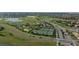 Aerial view of community amenities, including tennis courts at 1552 Plunker Dr, Davenport, FL 33896