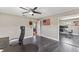 Bright home office features wood floors and a large window at 7220 Grace Rd, Orlando, FL 32819