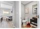 Small bathroom with modern vanity and toilet at 7220 Grace Rd, Orlando, FL 32819