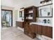 Modern bathroom with double vanity and walk-in shower at 3355 Scarlet Dr, Sanford, FL 32773