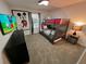Mickey Mouse themed bedroom with bunk beds and TV at 962 Splash Shot Pl, Davenport, FL 33896