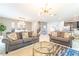 Spacious living room with comfortable seating and a large TV at 4562 Narrative Ln, Kissimmee, FL 34746
