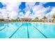 Community lap pool with a swim-up bar and lounge area at 8903 Stinger Dr, Davenport, FL 33896