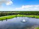 Serene lake with a fountain in a community setting at 2543 Old Kent Cir, Kissimmee, FL 34758
