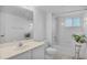 Well-appointed bathroom with a tub, toilet and single sink vanity at 1150 Carmel Cir # 408, Casselberry, FL 32707