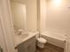 Bathroom with a vanity, toilet, and bathtub at 2616 Kinsale Ln, Ormond Beach, FL 32174