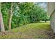 Backyard with lush green grass and mature trees providing shade and privacy at 2261 Greenway St, Sanford, FL 32771
