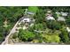 Aerial view highlighting the property lines of a home with a large lot at 2804 Dike Rd, Winter Park, FL 32792
