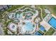 Aerial view of resort-style pool with water features at 4057 Lana Ave, Davenport, FL 33897