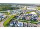 Aerial view of new homes and community amenities at 10355 Parkview Reserve Ln, Orlando, FL 32836