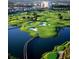 Aerial view of golf course and community at 7652 Whisper Way # 302, Reunion, FL 34747