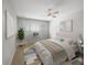 Comfortable bedroom with ceiling fan, neutral decor, and ample space for furniture at 360 Golfside Cv # 360, Longwood, FL 32779