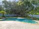 Relaxing kidney shaped pool in backyard at 601 Marlin Rd, Winter Springs, FL 32708