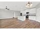 Open concept kitchen, stainless steel appliances, and island at 506 Ellie Ct, Apopka, FL 32703