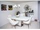 Modern dining room with white table and chairs at 435 Caribbean Dr, Davenport, FL 33897