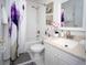 Neat bathroom with a shower/tub combo and updated fixtures at 435 Caribbean Dr, Davenport, FL 33897